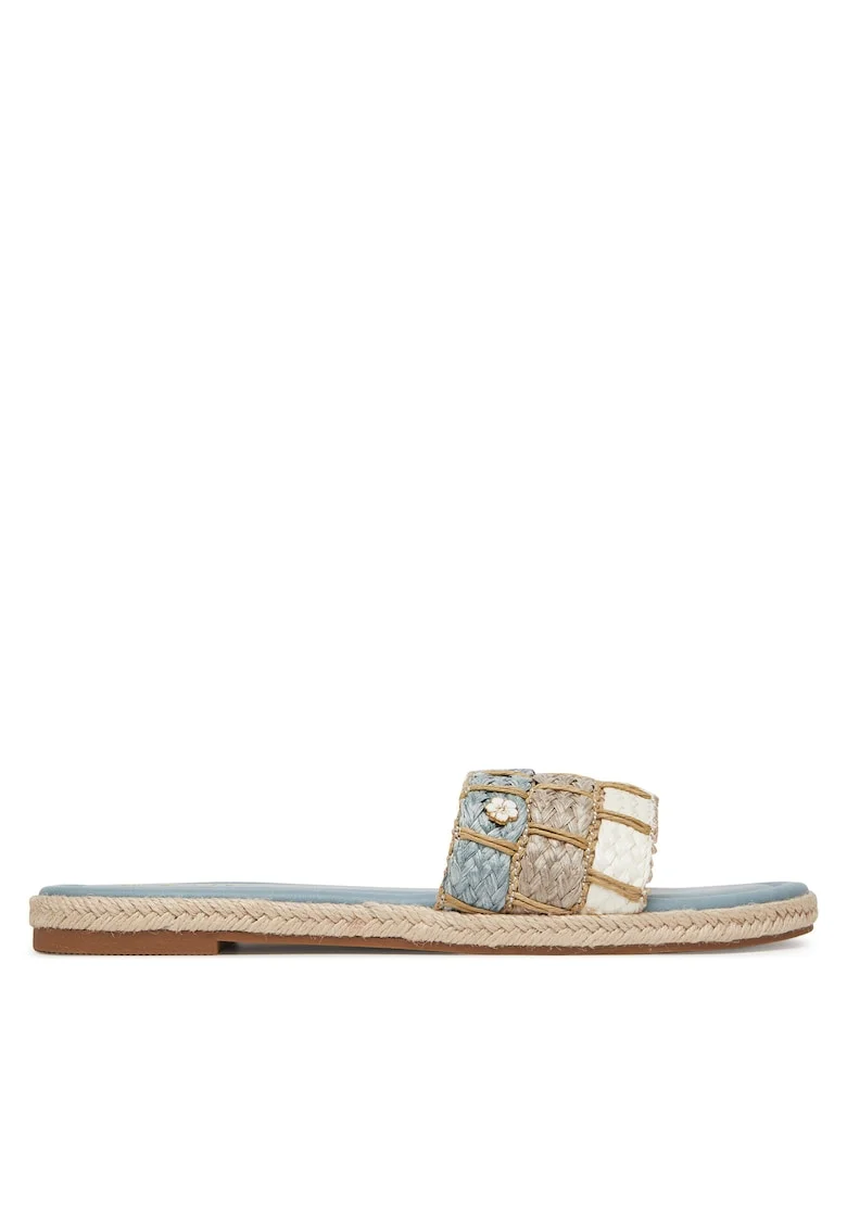 Slapi dama,  espadrile, multicolor, tesatura