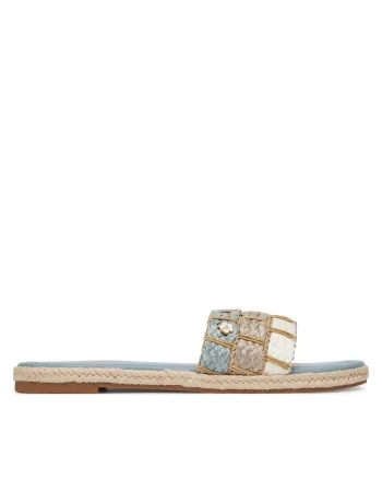 Slapi dama,  espadrile, multicolor, tesatura