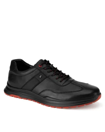 Tenisi barbati,  piele naturala, negru