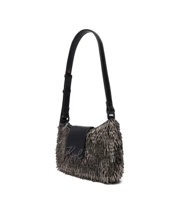 Geanta dama  neagra, cu embellisment