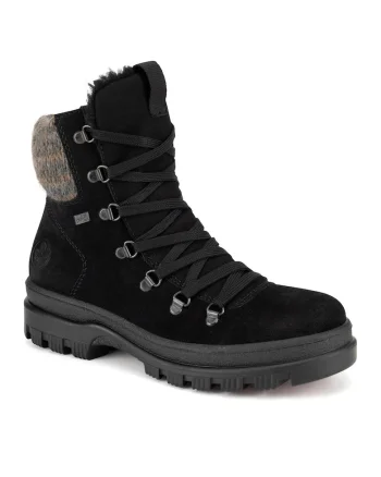 Ghete dama,  piele naturala, negru X8200-00