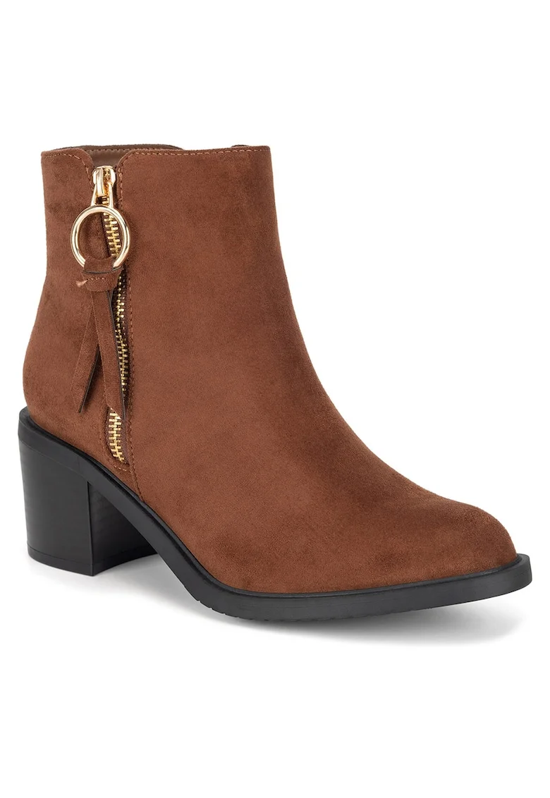 Botine dama LS5276-02A,  Textil, Maro