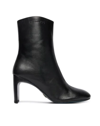 Botine dama K103 2Y0036 L048 K103,  Piele naturala, Negru