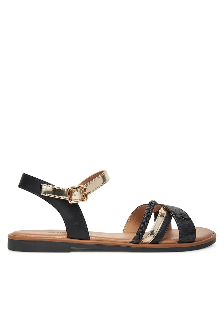 Sandale dama  WFA3897-12, negru/auriu