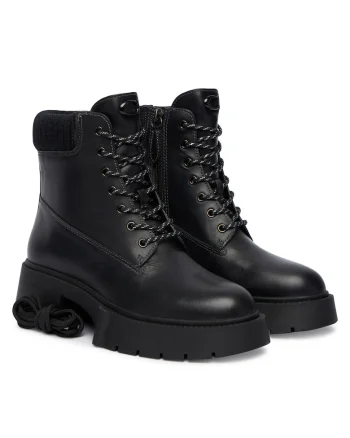 Ghete dama CCH88,  Piele naturala, Negru
