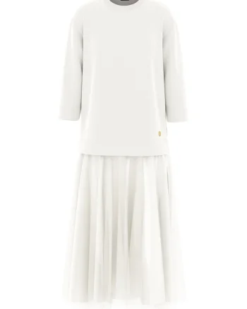 Rochie de zi,  ecru