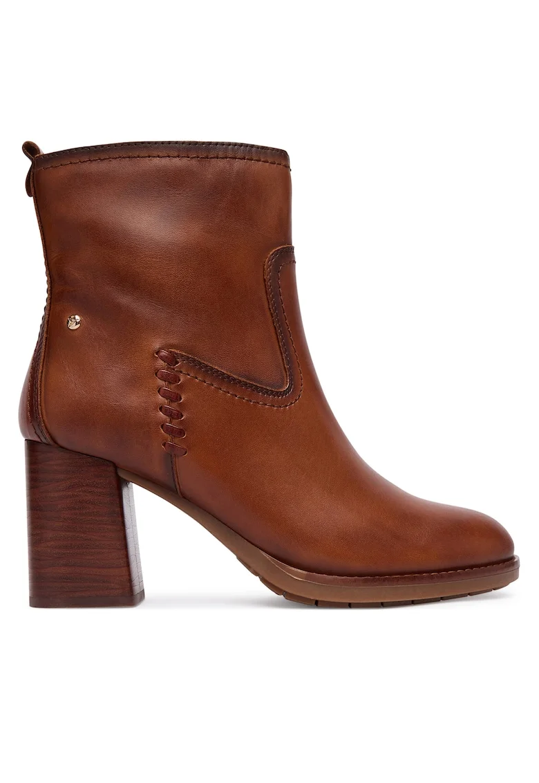Botine dama  piele naturala, maro