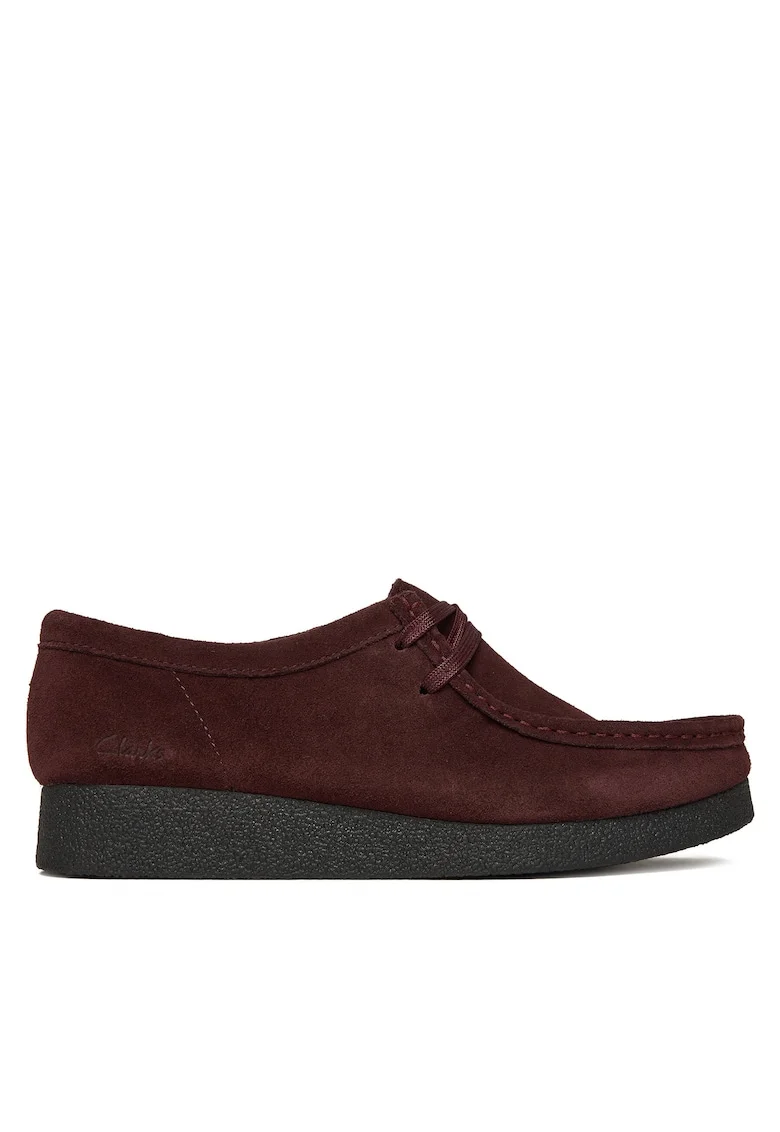 Mocasini dama,  Merlot Suede, piele naturala, rosu