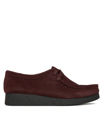 Mocasini dama,  Merlot Suede, piele naturala, rosu
