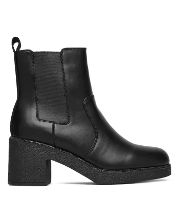 Botine dama,  Blk Black Teenie Platform, piele ecologica, negru