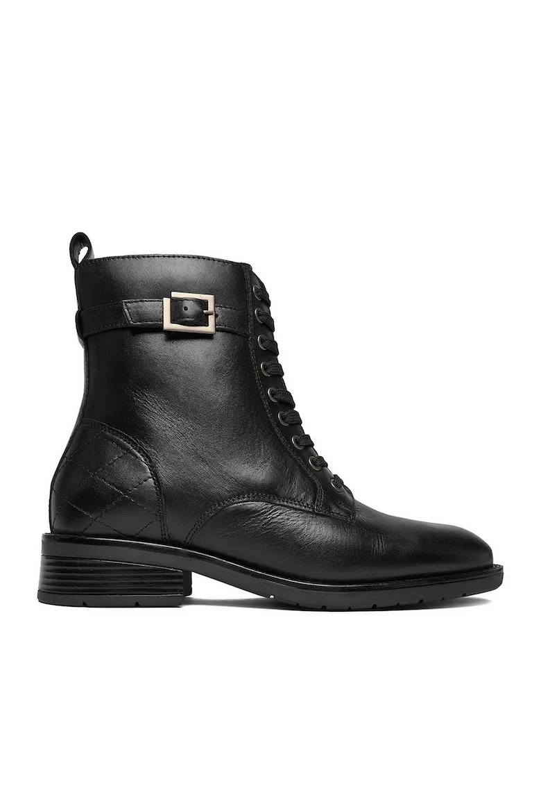 Botine dama piele naturala  negru, Negru