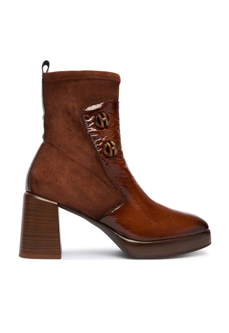Botine dama  Hispanitas, Piele naturala, Maro