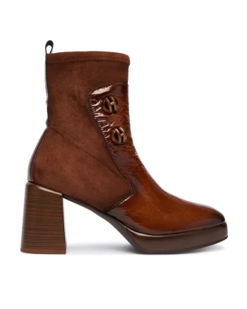 Botine dama  Hispanitas, Piele naturala, Maro