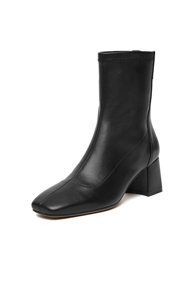 Botine dama CEO-ASALA-01,  Textil, Negru