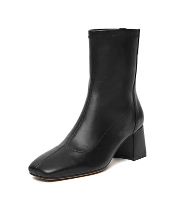 Botine dama CEO-ASALA-01,  Textil, Negru