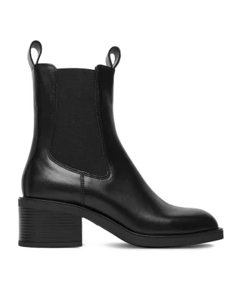 Botine dama CEO- CLOE-KAS4768,  Piele naturala, Negru