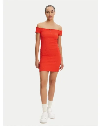 Rochie de vara  portocalie, 100% bumbac