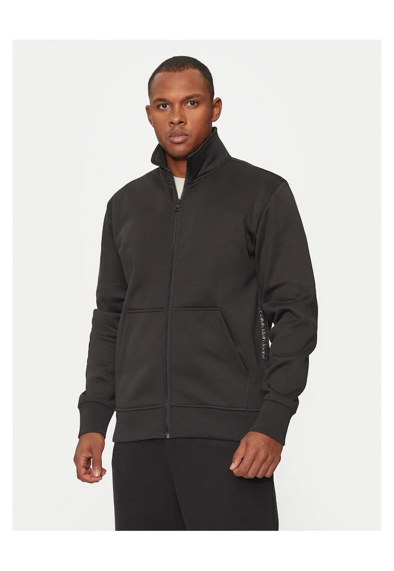 Hanorac barbati  negru, model cu fermoar