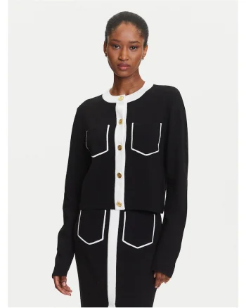 Cardigan dama  negru, pulover din material de calitate