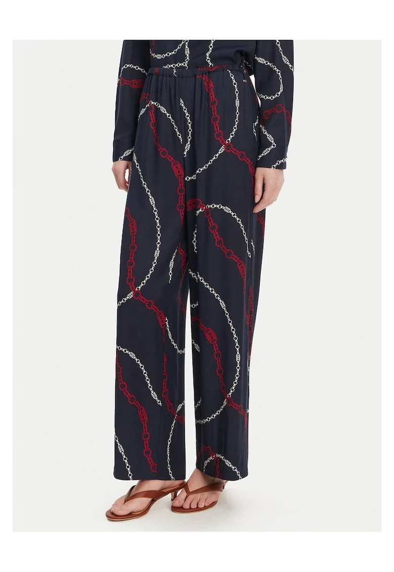 Pantaloni largi pentru dama,  bleumarin