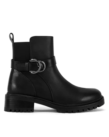 Botine dama WS5600-19,  Textil, Negru