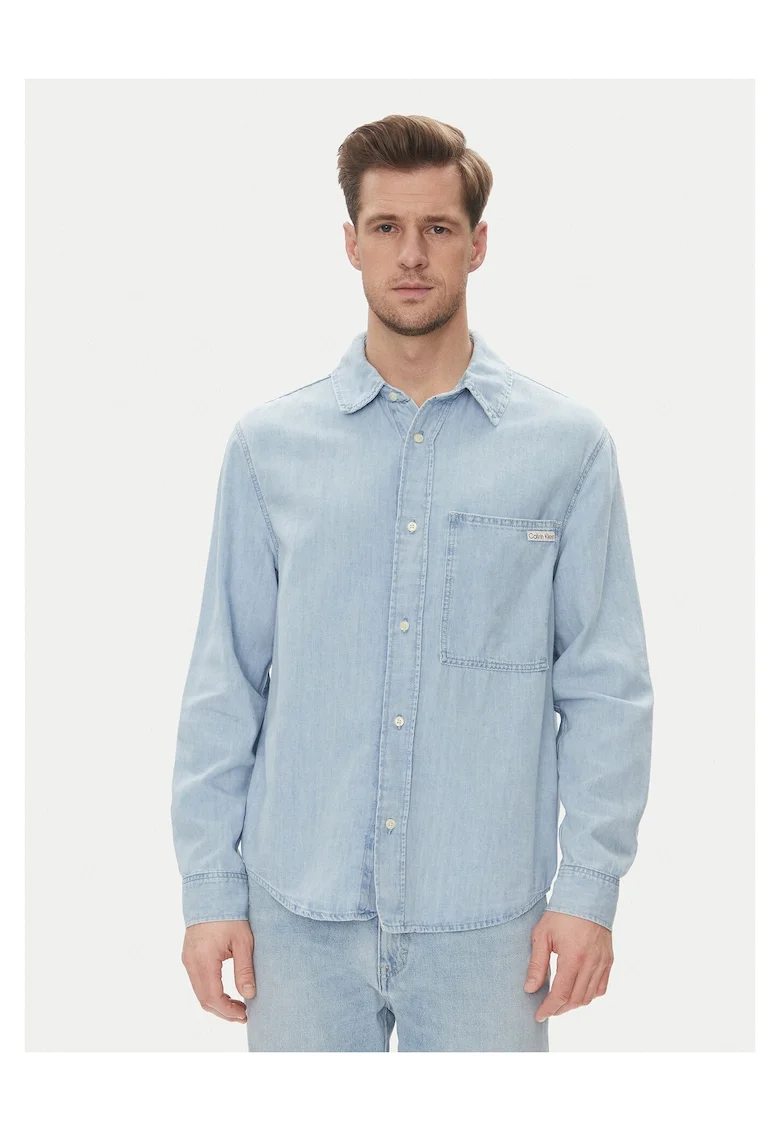 Camasa barbati  culoare albastru, material denim