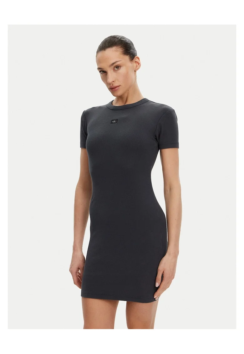 Rochie casual dama  gri, material moale