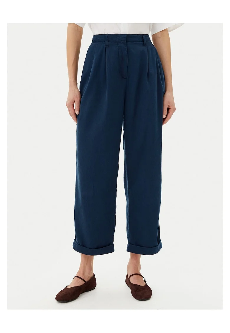 Pantaloni eleganti pentru dama,  lungi, bleumarin
