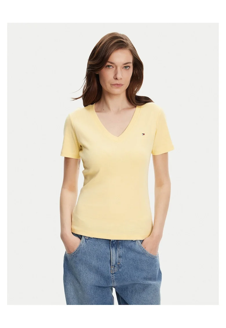 Tricou dama,  galben,