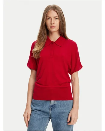 Tricou polo dama,  Rosu