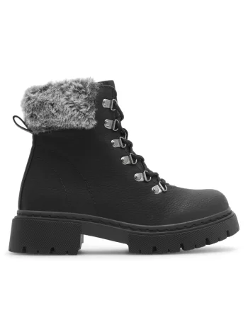 Ghete dama  TRINITY WS5866-20, piele ecologica, negru,
