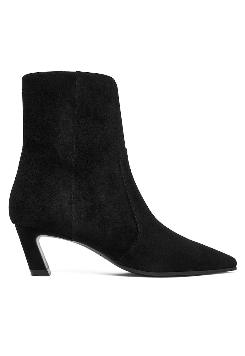 Botine dama  piele naturala, Negru