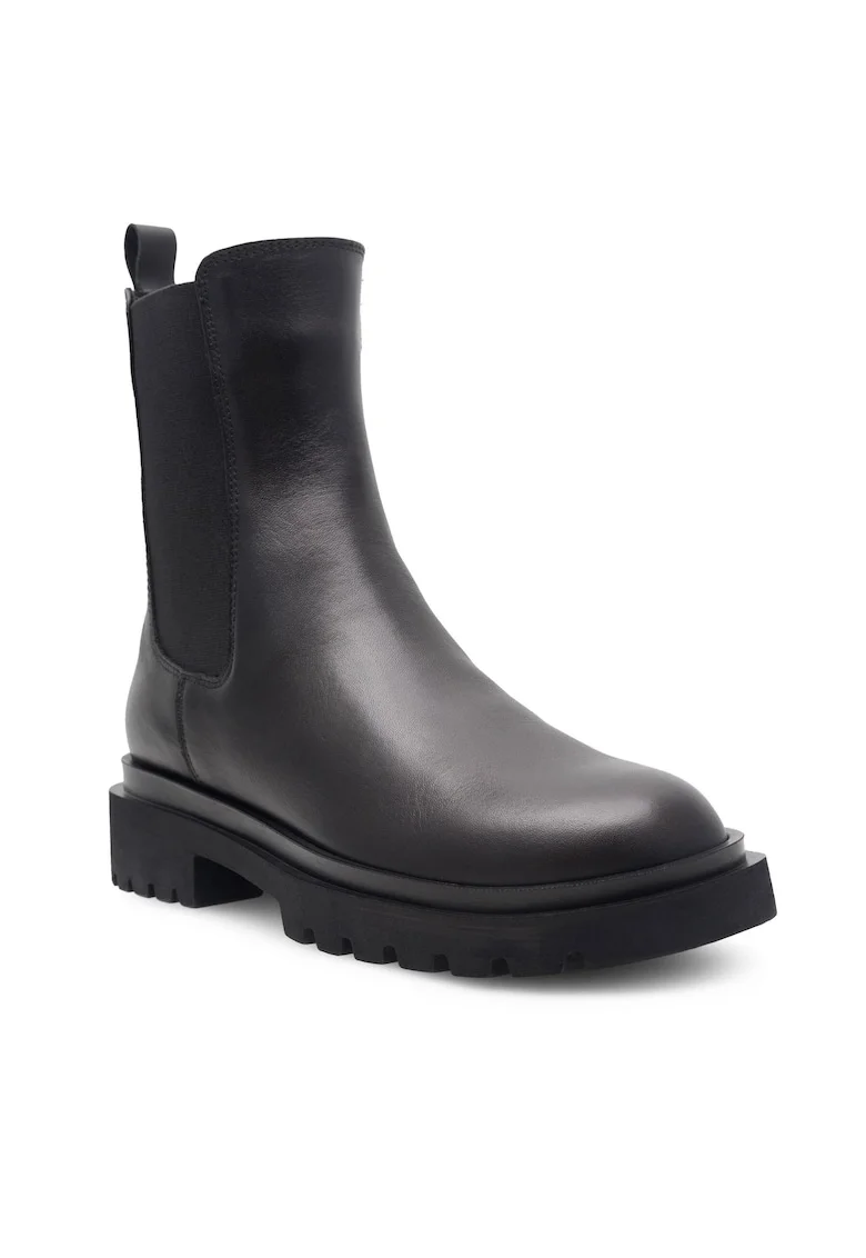 Botine dama SUSAN-26034PE, Piele naturala, Negru, Negru