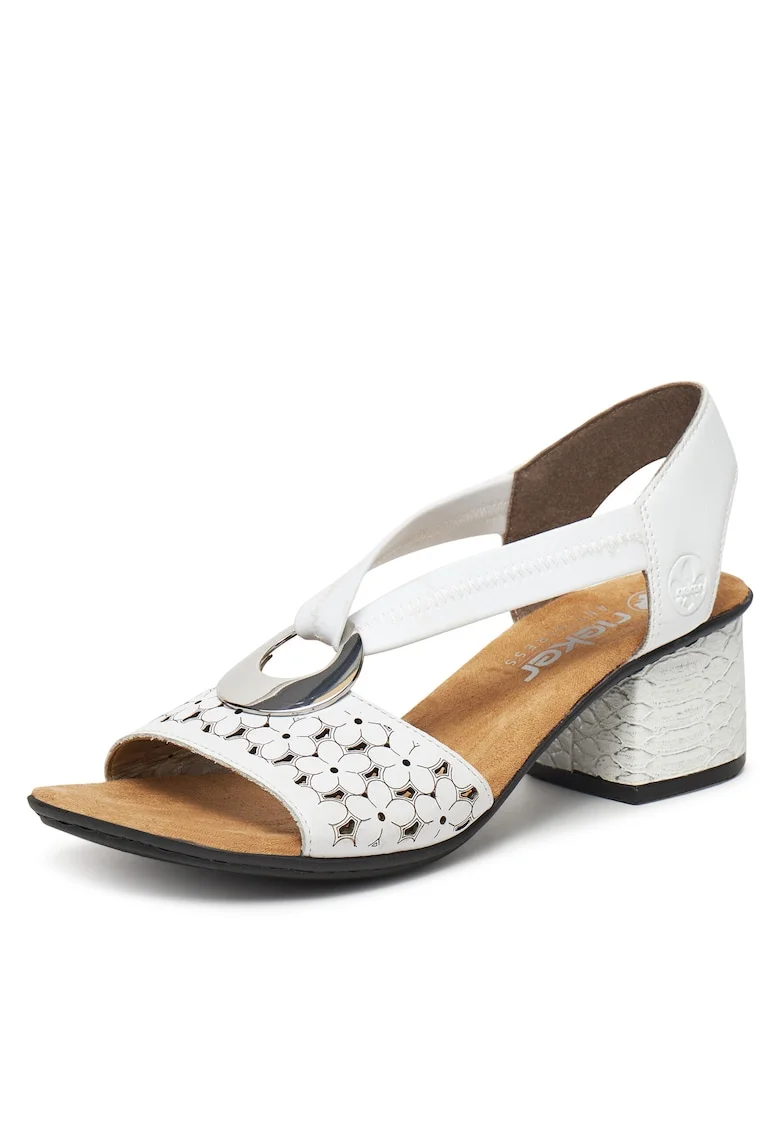 Sandale dama,  piele naturala, alb,