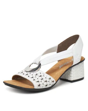 Sandale dama,  piele naturala, alb,