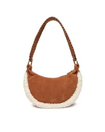 Geanta dama  Amita Mini, piele naturala, culoare cognac