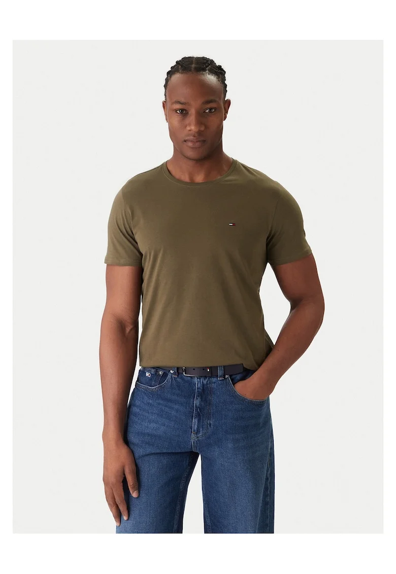 Tricou barbati  kaki, material bumbac