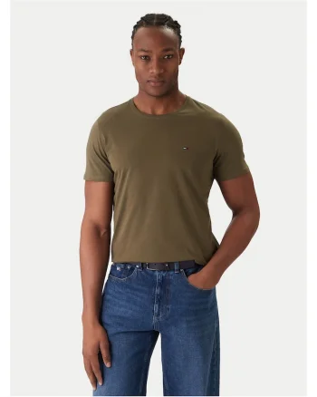 Tricou barbati  kaki, material bumbac