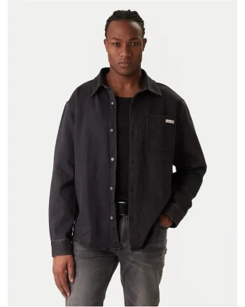 Camasa barbati  negru, denim
