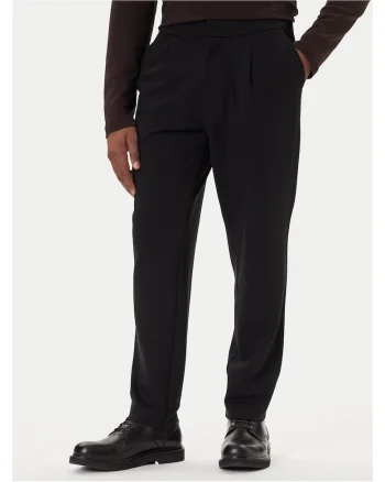 Pantaloni barbati,  negru, bumbac