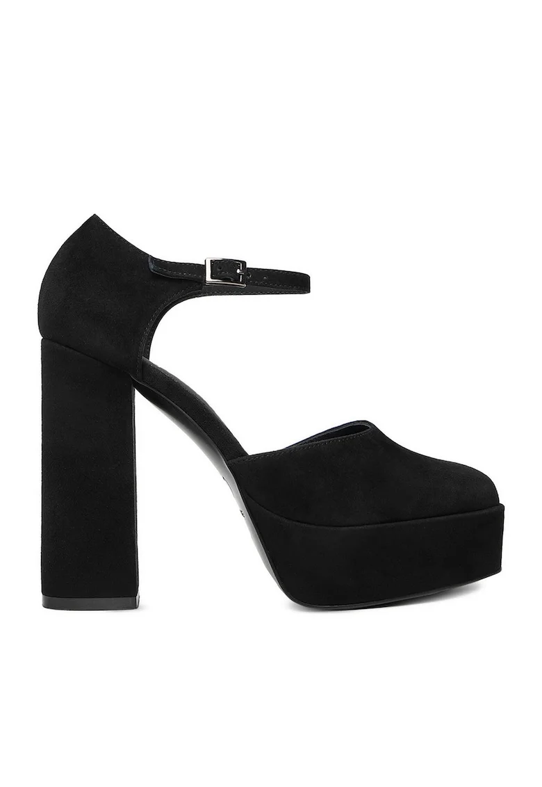 Pantofi dama,  toc, piele naturala, negru