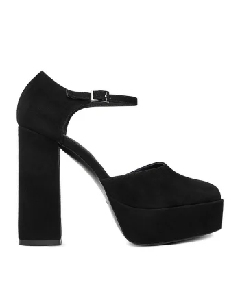 Pantofi dama,  toc, piele naturala, negru