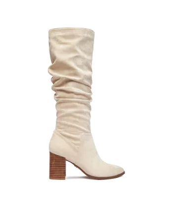 Botine dama BASZIRA-01,  Textil, Ecru
