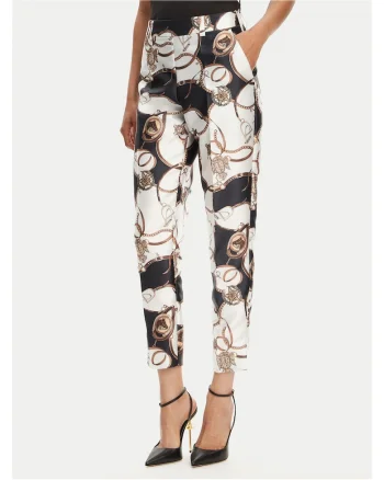 Pantaloni eleganti pentru dama  alb/negru
