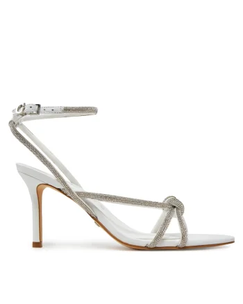 Sandale dama  piele ecologica, alb,