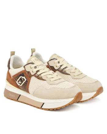 Tenisi dama  S3812, piele naturala, bej,