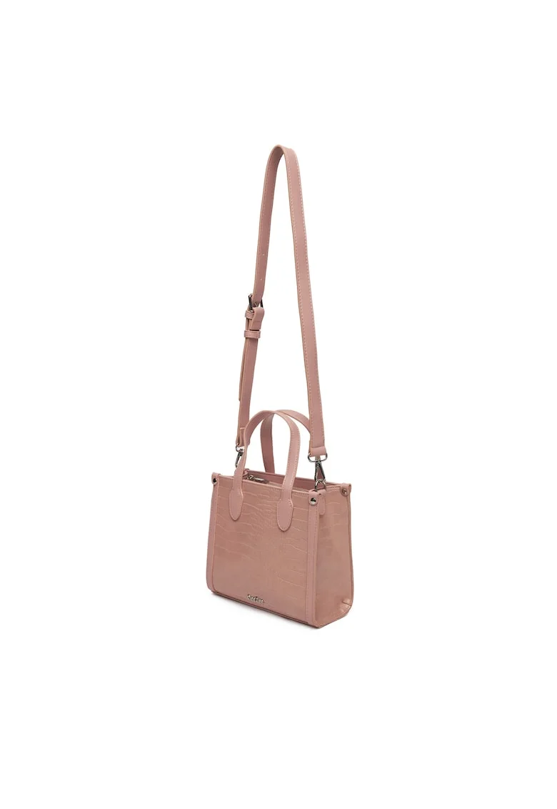Geanta dama  roz, DZE-S-015-07, din piele ecologica