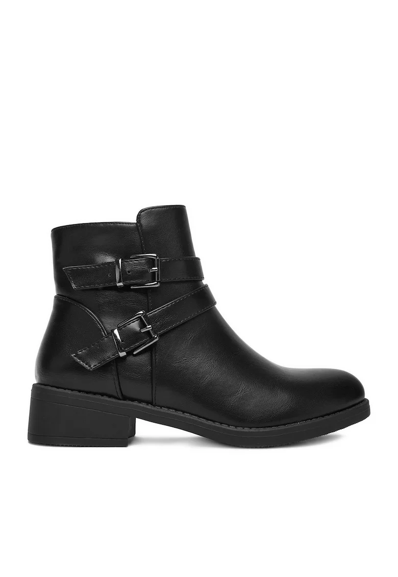 Botine dama  LZP05, negru, sintetic