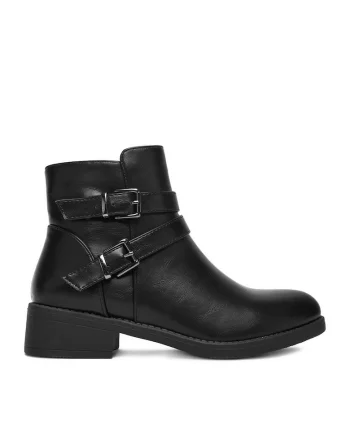 Botine dama  LZP05, negru, sintetic