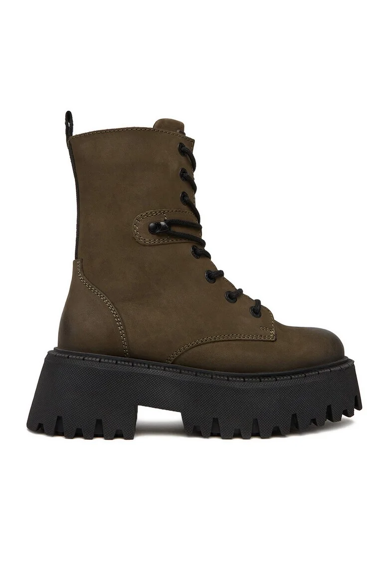 Ghete dama  kaki, piele naturala, CEO-WI34-MANYA-03